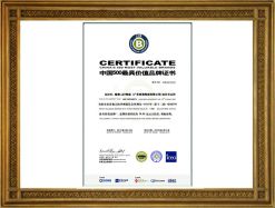 2015年品牌500强证书